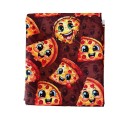 1 m Coupon Oxford Stoff Lustige Pizza 150 cm – Braun Gelb Rot – 210 g/m² – Eigenproduktion