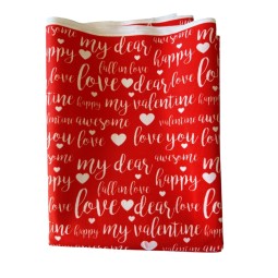 1 m Coupon Oxford Stoff Love you Valentinstag 150 cm – Rot Weiss – 210 g/m² – Eigenproduktion