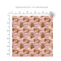 Capybara Stoff – süße Capybaras in Wolken & Herzen – Rosa Pastell