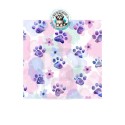 Baumwolle Canvas StoffHunde Tatzen Splash Lila Rosa 153 g/m² Meterware 160 cm Eigenproduktion