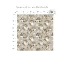 Baumwolle Canvas Stoff Wolf Boho Winter Beige  Weiß 153 g/m² Meterware 160 cm Eigenproduktion Kinderstoff