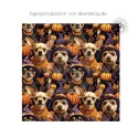 1m Coupon  Baumwolle Canvas Hunde Halloween Kürbis 153 g/m² Meterware 160 cm Eigenproduktion Kinder