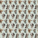 1m Coupon  Baumwolle Canvas Dackel Krone Schleife Mint 153 g/m² Meterware 160 cm Eigenproduktion Kinder