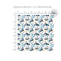 1m Coupon  Baumwolle Canvas Polizei Auto Motorrad Sterne 153 g/m² Meterware 160 cm Eigenproduktion Kinder