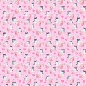 1m Coupon Baumwolle Canvas Storch Baby Rosa Herzen Stoff 153 g/m² Meterware 160 cm Eigenproduktion