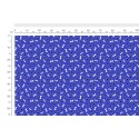 1m Coupon  Baumwolle Canvas Hund Pfoten Knochen Blau Stoff 153 g/m² Meterware 160 cm Eigenproduktion Kinder