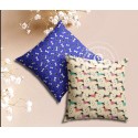 1m Coupon  Baumwolle Canvas Hund Pfoten Knochen Blau Stoff 153 g/m² Meterware 160 cm Eigenproduktion Kinder