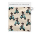 Pre-Order Chihuahua Hunde Stoff auf Roller Beige Petrol – Stoffdesign von Berlishop – 10 Stoffe zur Auswahl – Meterware