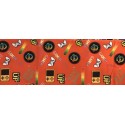 1m Coupon  Baumwolle Canvas Gamer Level Up Orange Stoff 153 g/m² Meterware 160 cm Eigenproduktion Kinder