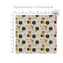 1m Coupon  Baumwolle Gamer Level Up Beige Stof 153 g/m² Meterware 160 cm Eigenproduktion Kinder
