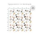 1m Coupon  Baumwolle Canvas Waldtiere Boho Regenbogen Weiß Stoff 153 g/m² Meterware 160 cm Eigenproduktion Kinder
