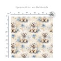 Malteser Stoff – Sanftes Hundemotiv mit Blumen