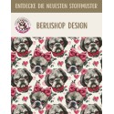 Pre-Order Shih Tzu Hunde Stoff  Liebe Rosa Herzen – Stoffdesign von Berlishop – 10 Stoffe zur Auswahl – Meterware