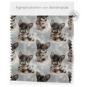 1m Coupon  Baumwolle Canvas Chihuahua Welpe Winter Schnee Schal Stoff 153 g/m² Meterware 160 cm Eigenproduktion Kinder
