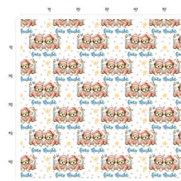 1m Coupon  Baumwolle Canvas Yorkshire Terrier Welpen Gute Nacht Sterne Stoff 153 g/m² Meterware 160 cm Eigenproduktion Kinde