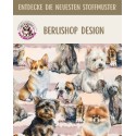 1m Coupon  Baumwolle Canvas Hunde Rassen Aquarell Rosa Stoff 153 g/m² Meterware 160 cm Eigenproduktion Kinder