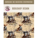 Baumwolle Canvas Hunde Stoff –Chihuahua Rüde Leomantel Herzen Beige Braun  – 153 g/m² –  160  cm Meterware