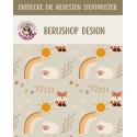 1m Coupon  Baumwolle Canvas Fuchs Schafe Regenbogen Beige Stoff 153 g/m² Meterware 160 cm Eigenproduktion Kinder