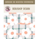 Baumwolle Canvas Blumen Karo Weiß Apricot Mint Grau 153 g/m² Meterware 160 cm Eigenproduktion