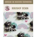 Baumwolle Canvas Stoff Regenbogen Shih-Tzu  153 g/m² Meterware 160 cm Eigenproduktion