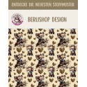 French Terry Sommersweat  Hunde Stoff – Chihuahua mit Schleife Leoprint  Herzen Beige/Braun –240 g/m² –145cm Meterware