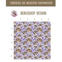 1m Coupon  Baumwolle Canvas Shih Tzu Lavendel Blumen Stoff 153 g/m² Meterware 160 cm Eigenproduktion Kinder