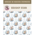 Baumwolle Canvas Stoff Malteser Hunde Paar Blau Aquarell  153 g/m² Meterware 160 cm Eigenproduktion Kinderstoff