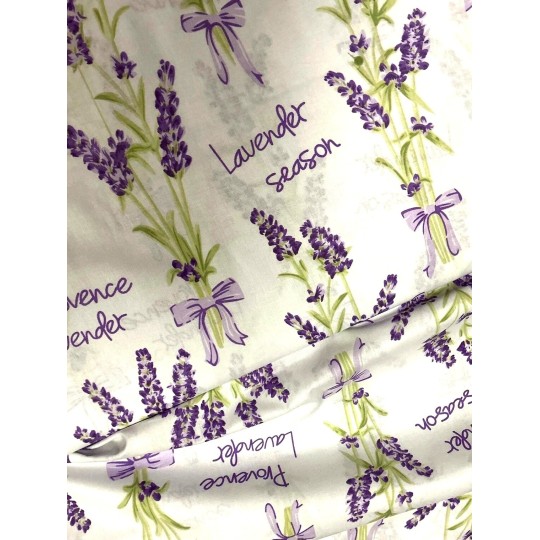 Baumwolle Webware Lavendelstoff Meterware 160 cm – Landhaus Provance – 130 g/m² –Deko & Kleidung