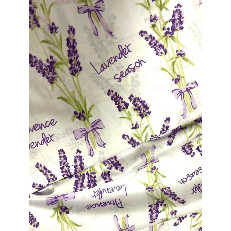 Baumwolle - Webware Lavendel Landhaus Provance Stoff 50 cm