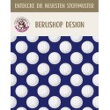 Baumwolle Canvas Golf Stoff 160 cm – Golfbälle Muster Marine Blau – 153 g/m² – Eigenproduktion