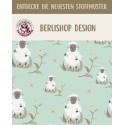 Satinbaumwolle Schaf Stoff – Ostern Tiermotiv Mint – 130 g/m – Meterware 160 cm - Eigenproduktion