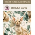 Baumwolle Canvas Sphynx Katze Beige Eukalyptus Creme Stoff 153 g/m² Meterware 160 cm Eigenproduktion