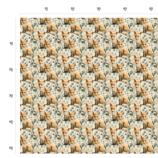 Baumwolle Canvas Fuchs Eukalyptus Creme Salbei Stoff 153 g/m² Meterware 160 cm Eigenproduktion