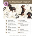 Pre- Order Brauner Dackel Hunde XOXO mit Herzen Beige/Braun - Stoffdesign von Berlishop - 10 Stoffe zu Auswahl – Kinderstoff Met