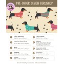 Pre - Order Dackel süße Hunde im Pulli – Beige Creme  - Stoffdesign von Berlishop - 10 Stoffe zu Auswahl – Meterware