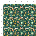 Baumwolle Canvas Stoff Chemie, Physik Bücher Glühbirnen, Formeln und Laborzubehör Grün 153 g/m Meterware 160 cm Eigenproduktion