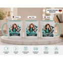 Liebevoll gestaltete Friseurin-Tasse mit Kawaii-Motiv und dem Spruch „Weil Superheld kein Beruf ist“. Erhältlich auf Deutsch, Po