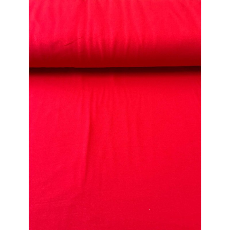 French Terry Sommersweat Uni Stoff Rot Einfarbig - 180 cm Überbreite – 240g/m²