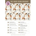 Pre - Order Boxer Hunde XOXO mit Herzen Beige/Braun - Stoffdesign von Berlishop - 10 Stoffe zu Auswahl – Meterware