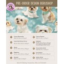 Pre - Order Yorkshire Terrier Hunde Blau Schneeflocken - Stoffdesign von Berlishop - 10 Stoffe zu Auswahl – Meterware