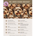 Pre - Order Yorkshire Terrier Hunde Stoff Beige/Braun - Stoffdesign von Berlishop - 10 Stoffe zu Auswahl – Meterware