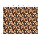 Pre - Order Yorkshire Terrier Hunde Stoff Beige/Braun - Stoffdesign von Berlishop - 10 Stoffe zu Auswahl – Meterware