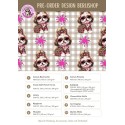 Pre - Order Shih Tzu Hund Rosa Leo Beige Karo- Stoffdesign von Berlishop - 10 Stoffe zu Auswahl – Meterware