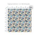 Baumwolle Canvas Polizei Stoff 160 cm – Motorrad, Auto, Blaulicht, Grau – 153 g/m² – Eigenproduktion