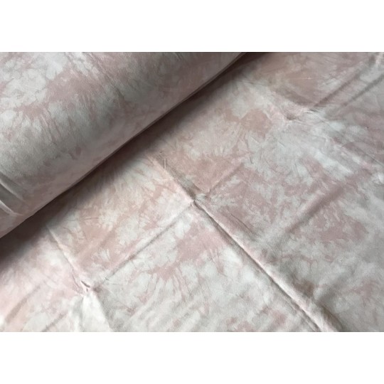 French Terry Sommersweat Batik Marmoriert Altrosa Creme Pastell- 180 cm Überbreite – 240g/m²