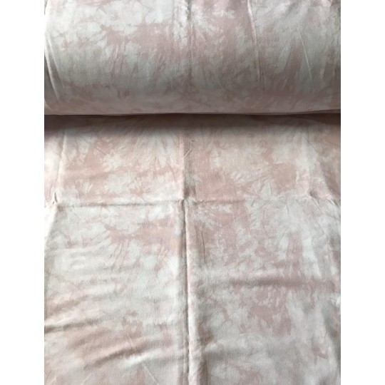 French Terry Sommersweat Batik Marmoriert Altrosa Creme Pastell- 180 cm – 240g/m²