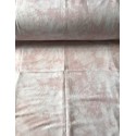 French Terry Sommersweat Batik Marmoriert Altrosa Creme Pastell- 180 cm Überbreite – 240g/m²