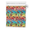 Softshell Stoff Hunde Comic Pop Art Bunt – Sprechblasen Wow Regenbogen  Retro–320 g/m² - 145 cm Meterware Eigenproduktion