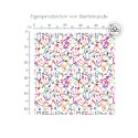 Baumwolle Canvas Stoff - Musiknoten Singen Regenbogen Farben - hochwertige Eigenproduktion