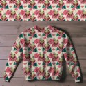 Weihnachten French Terry Sommersweat Frösche Weihnachtssterne Rosa Türkis – 240 g/m² – 145 cm – Eigenproduktion